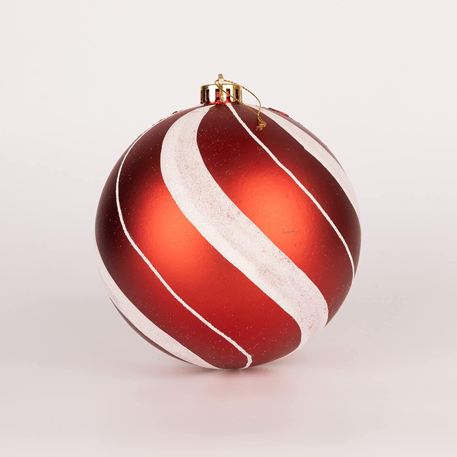 Baubles Candy Stripe 15Cm 3Pcs Pvc