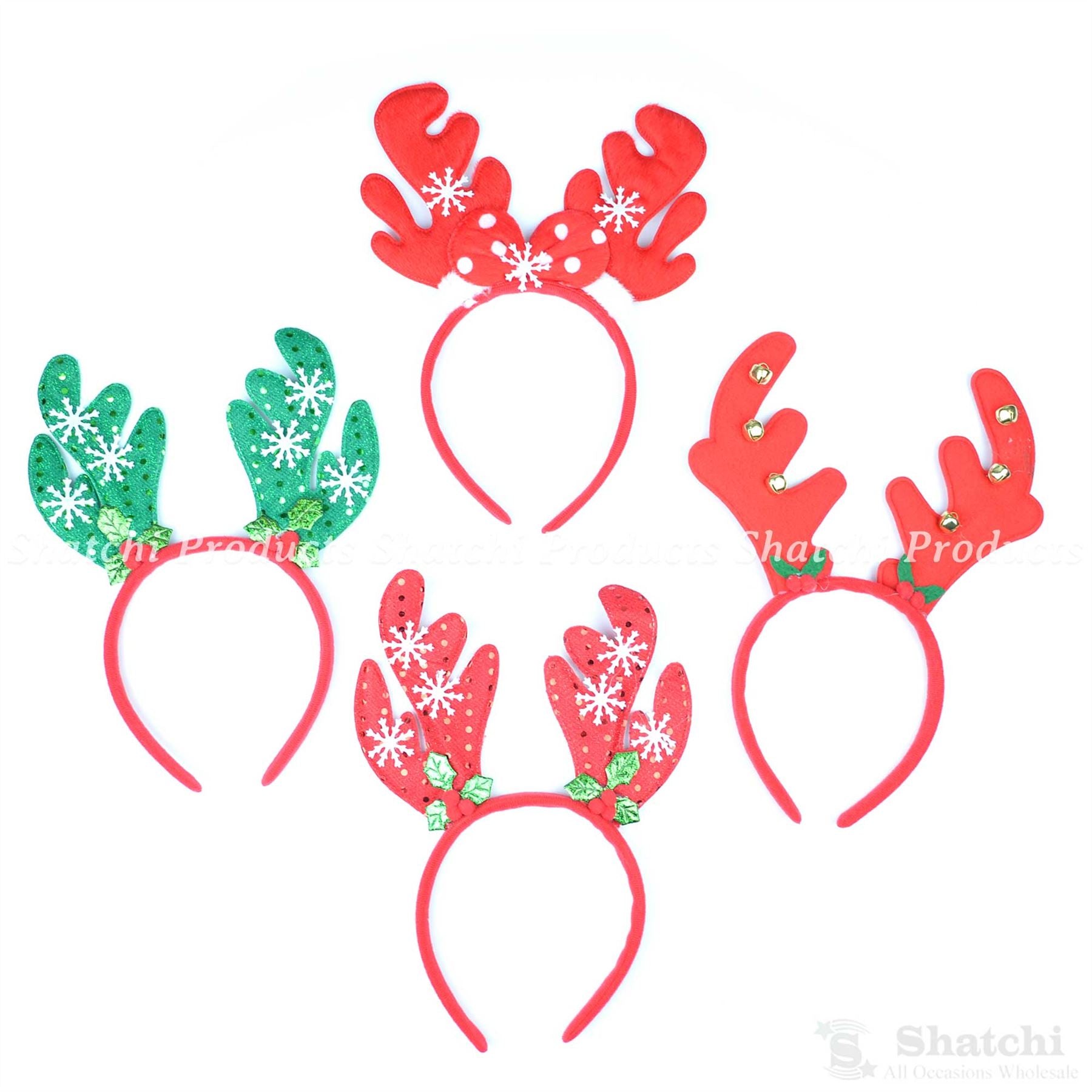 4Pcs Christmas Headband Assorted Mix Xmas Party Costume Accessories