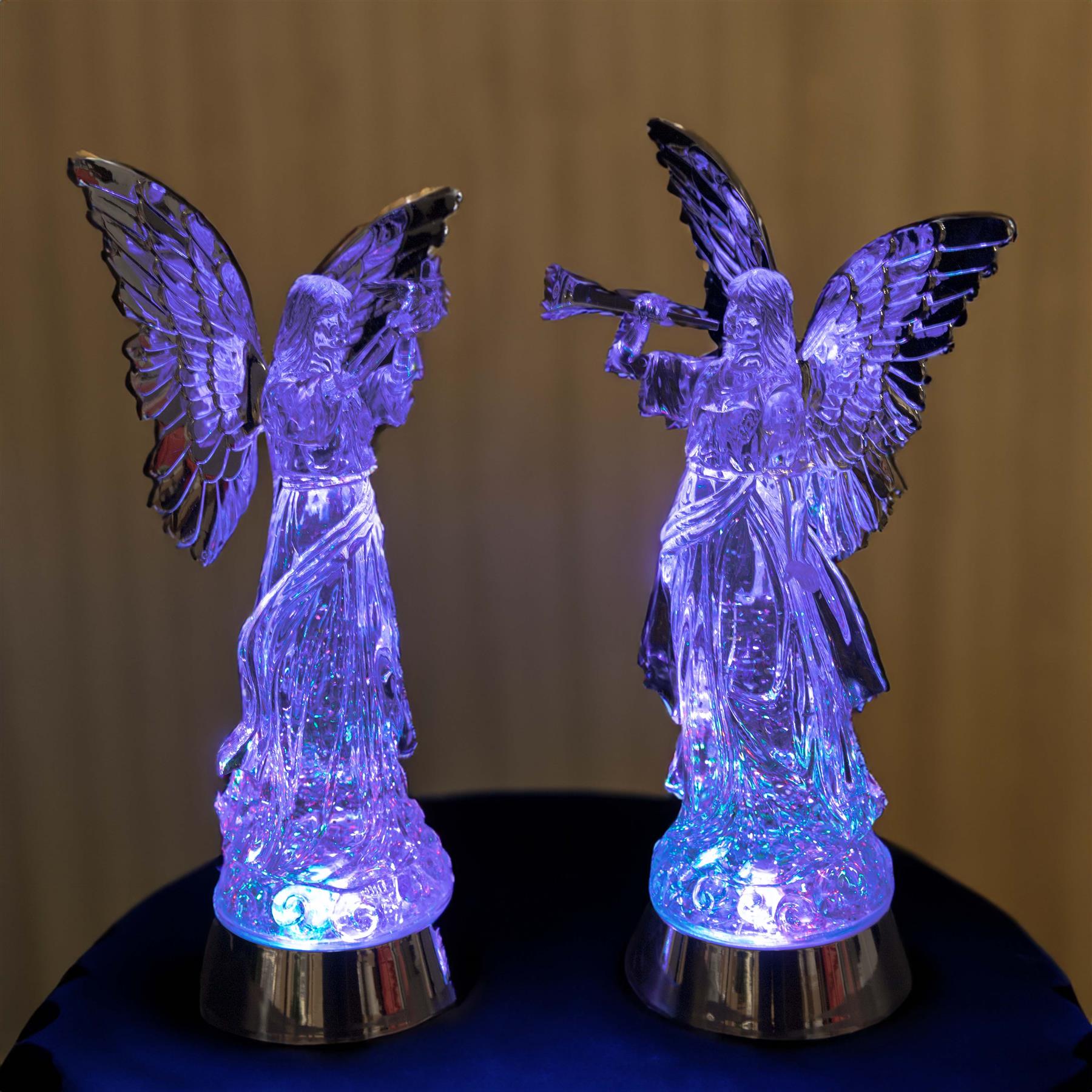 Light Up Ice Angel Water Spinner -12X16X33Cm