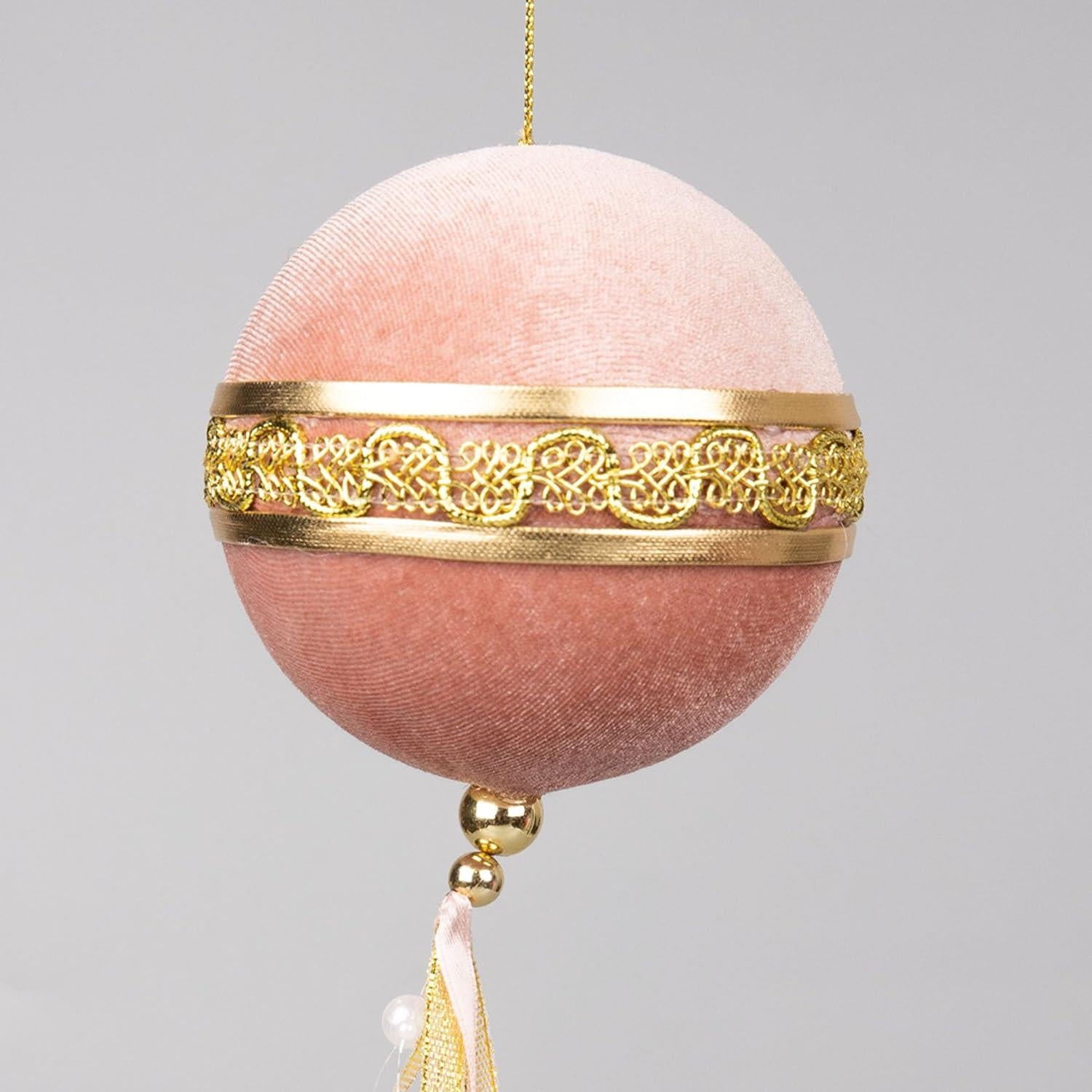 Pink Ball Decoration 9Cm - Christmas Hanging Decoration