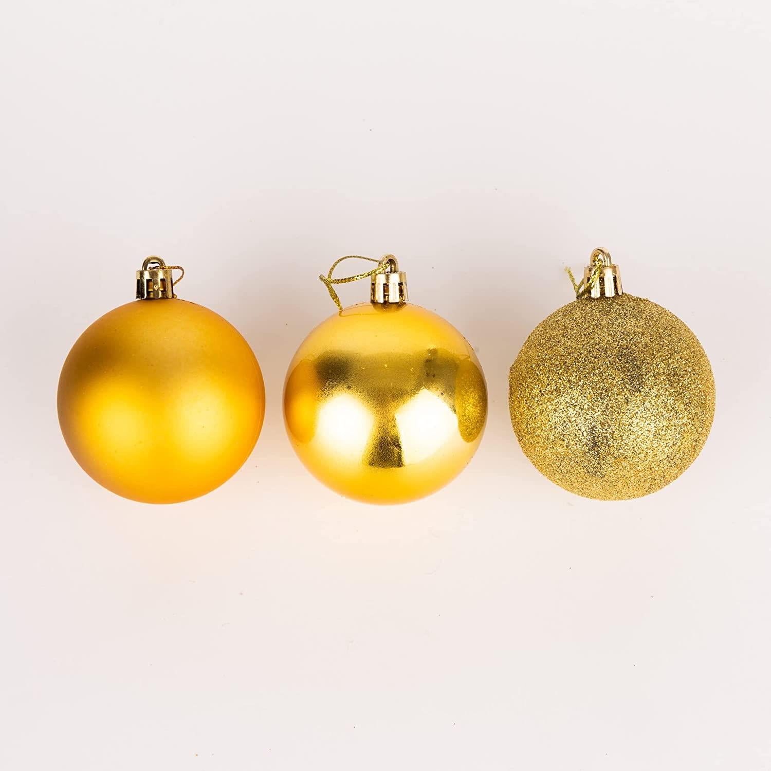 Baubles Deep Gold 6Cm 6Pcs Set Pvc