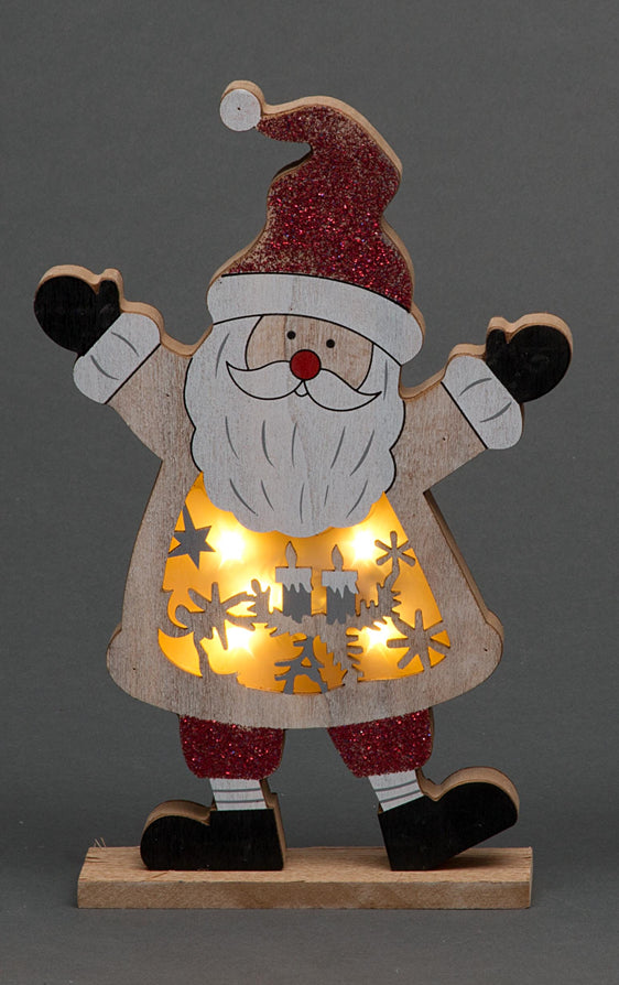 Christmas Wooden Hanging Decoration Santa Shape