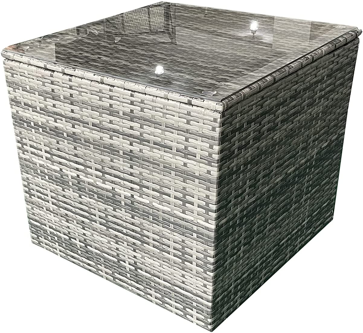 6 Seater Rattan Garden Furniture with three 2 Seater Sofa, Chairs, a Table and Storage Box