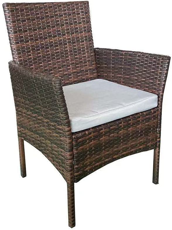 4 Seater garden Furniture with Set of Two Seater Rattan Sofa, Table and 2 Chairs for Indoor/Outdoor