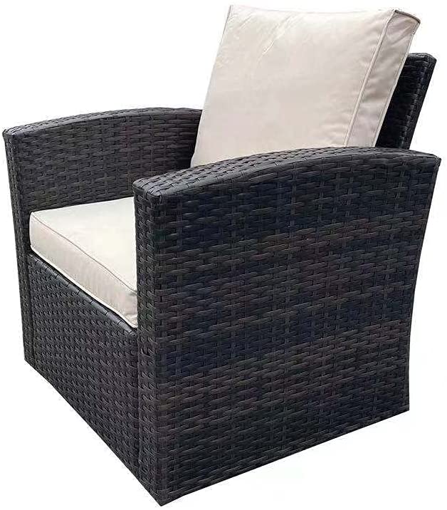 7 Seater Dark Brown Rattan Sofa Set