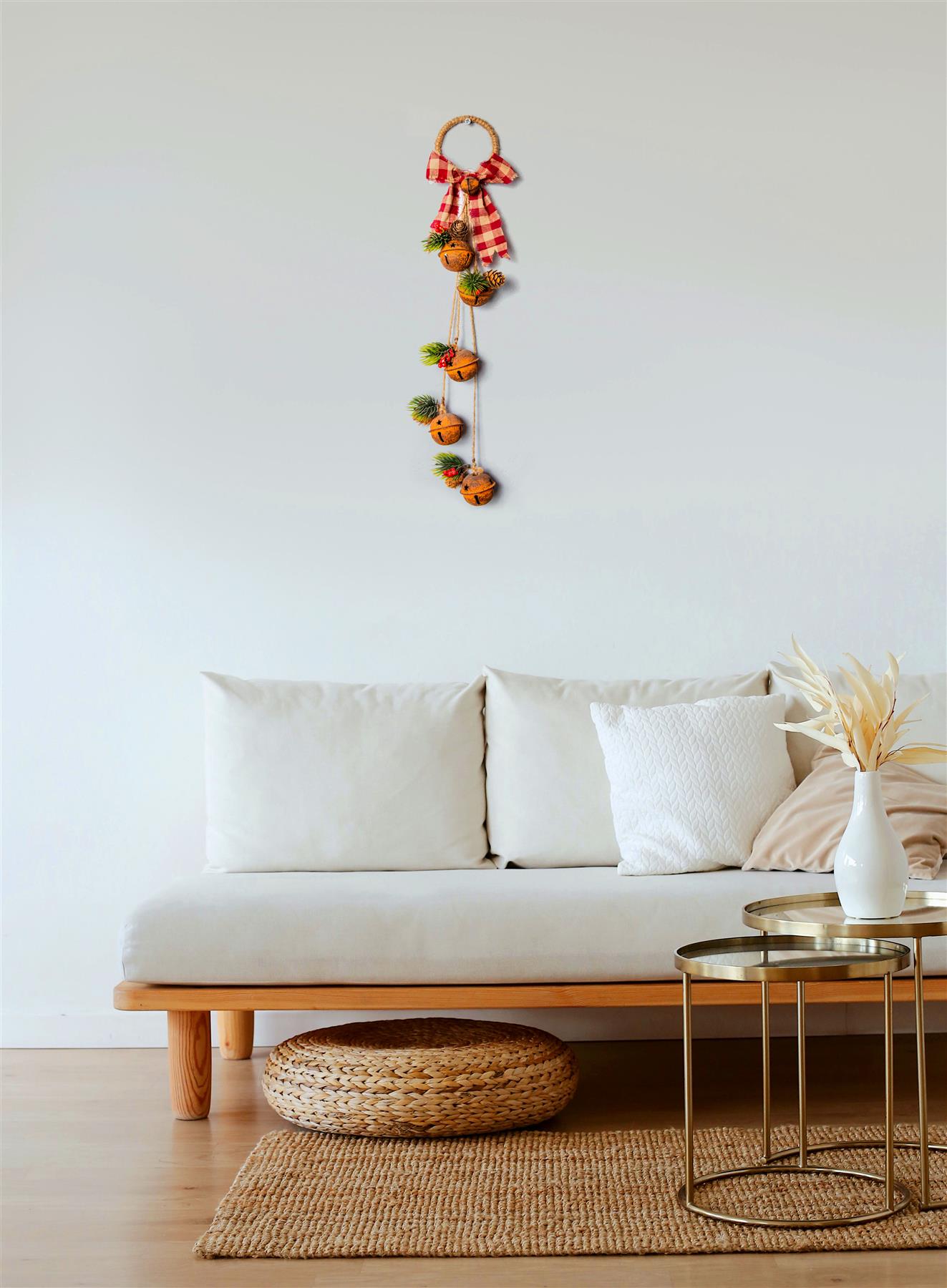 Hanging Decorations With Rusty Bells 46 Cm