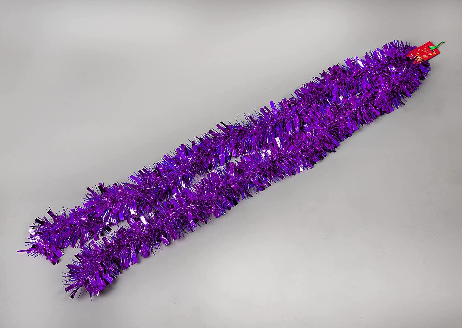 Purple Tinsel Tree Decoration 1.8M