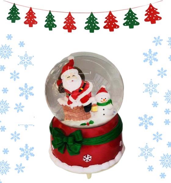 1 X Snow Globes Santa Snowman Christmas Decoration