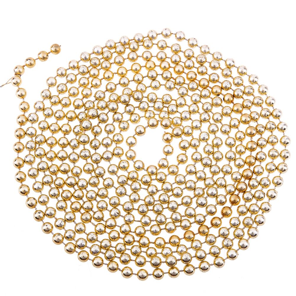 24Ft Gold Hanging Bead Garland Christmas Tree Xmas Party Tinsel String Chain