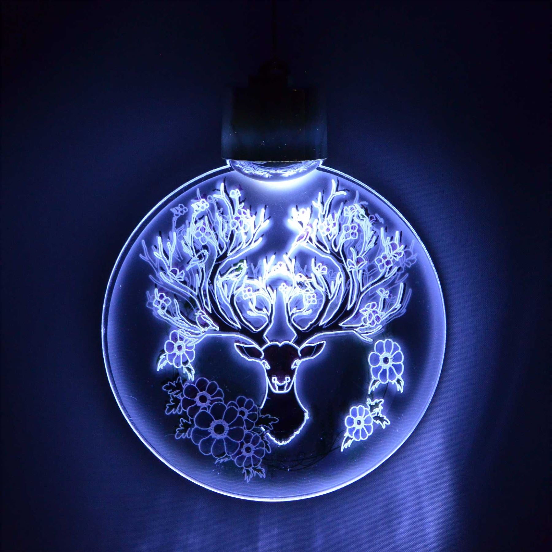 3D Reindeer Led Christmas Tree Hanging Decoration Ornaments Xmas Gifts