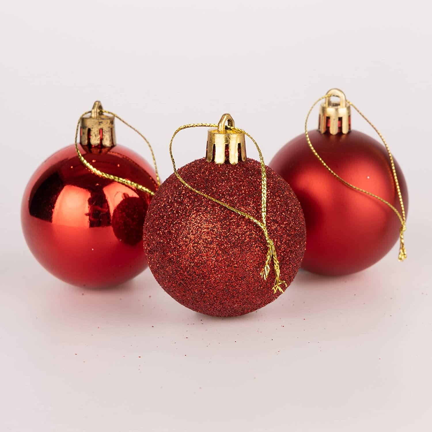 Baubles Red 5Cm-9Pcs Set -Pvc
