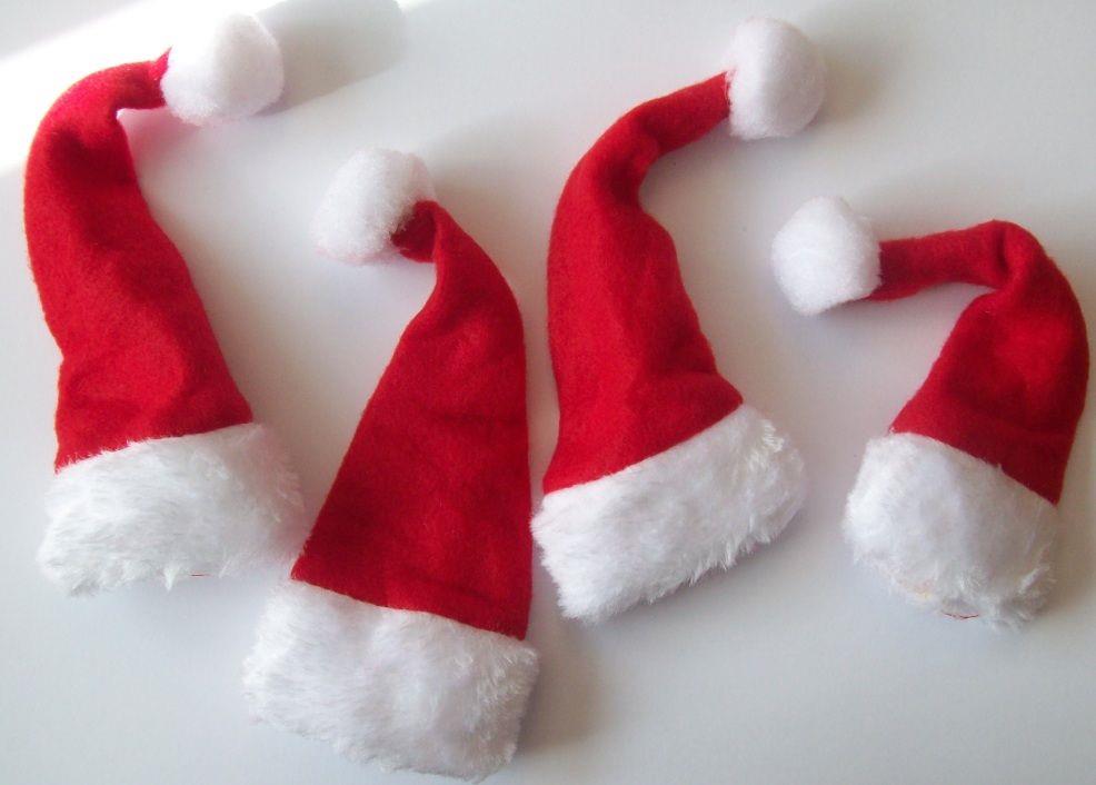 Glamorous Christmas Gifts - Christmas Hat Bottle Toppe Pack Of 8
