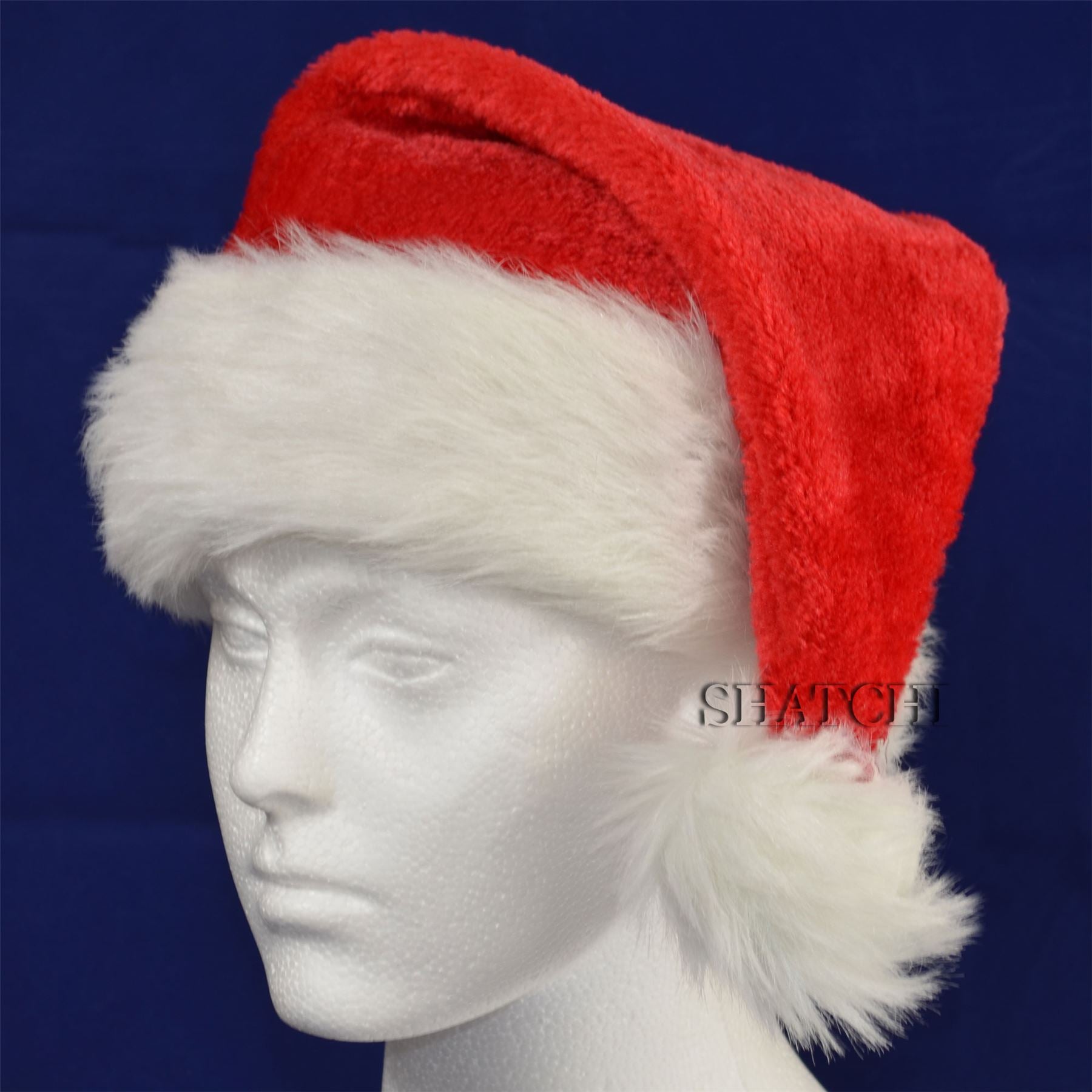 Deluxe Father Christmas Santa Hat Xmas Fancy Dress Accessories Stocking Fillers