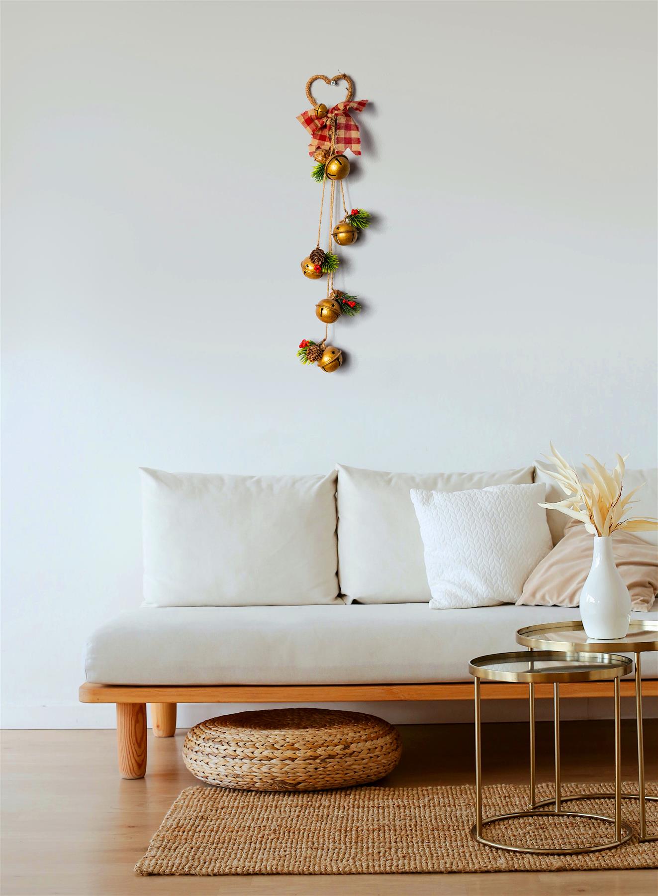 Hanging Decorations With Golden Bells 46 Cm