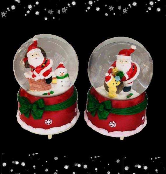 1 X Snow Globes Santa Snowman Christmas Decoration