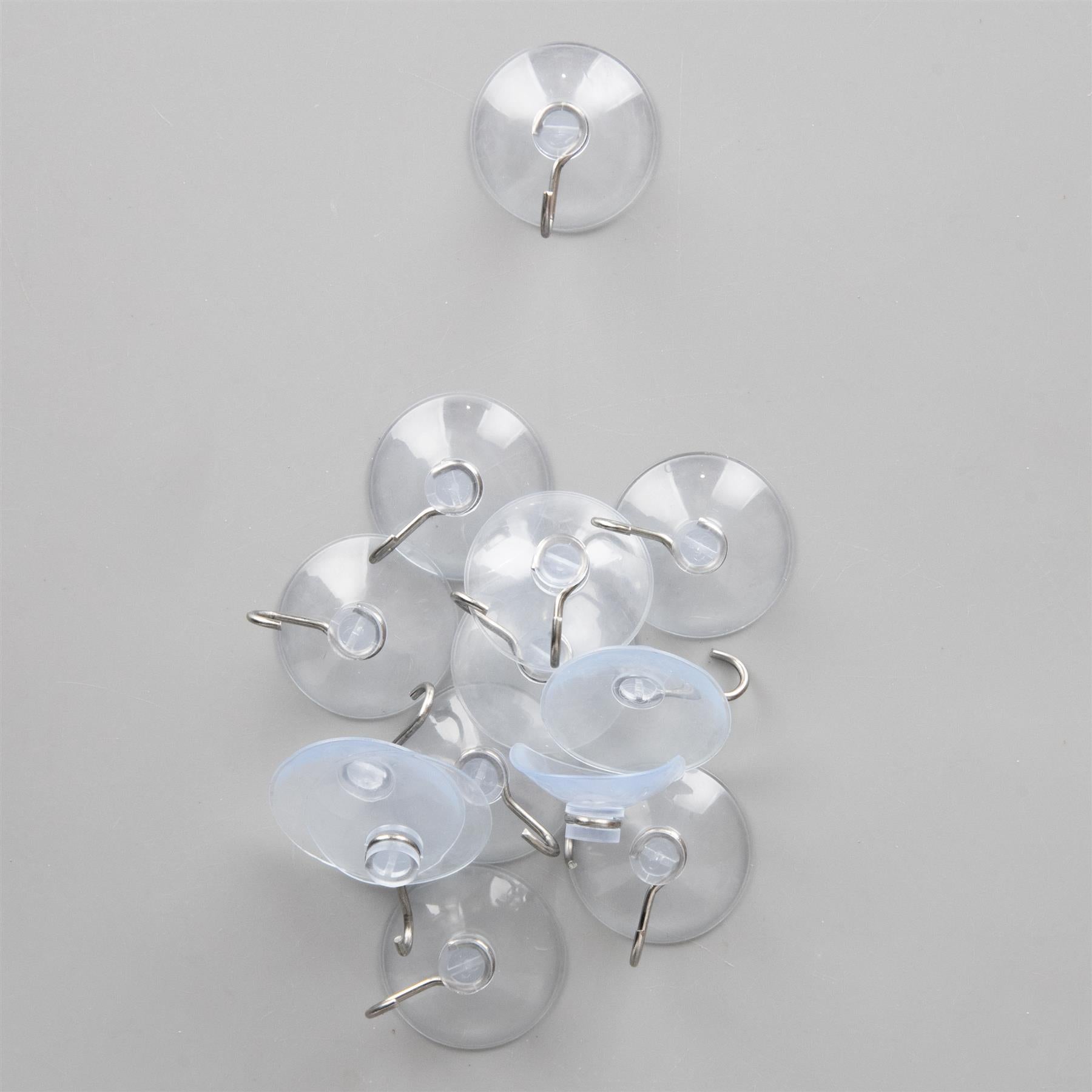 Suction Cups Metal Hooks 3.3Cm 12Pcs