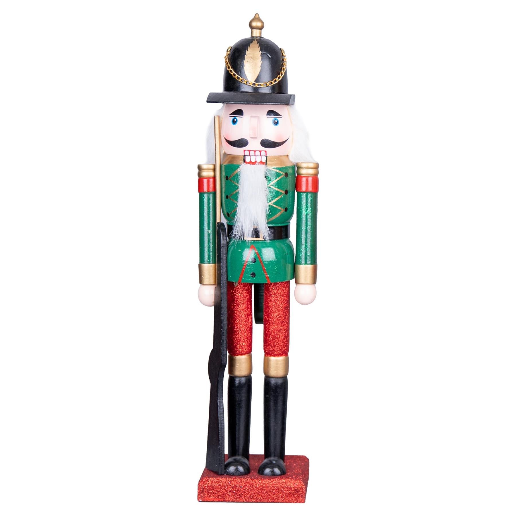 Wooden Nutcrackers Figures Christmas Ornament 3Pcs Set 43Cm