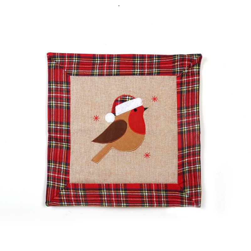 Christmas Pillow Cover Robin 40X40Cm