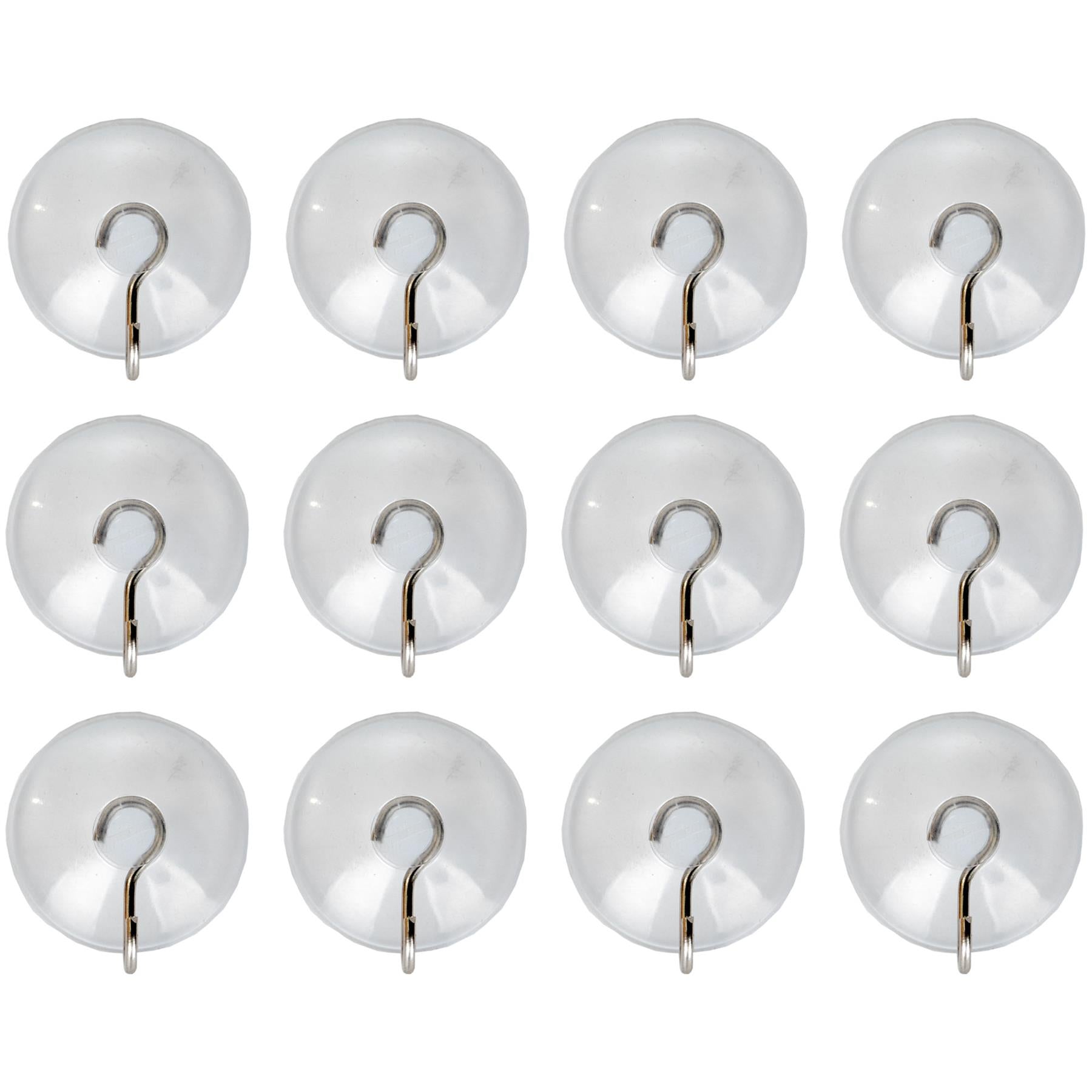 Suction Cups Metal Hooks 3.3Cm 12Pcs