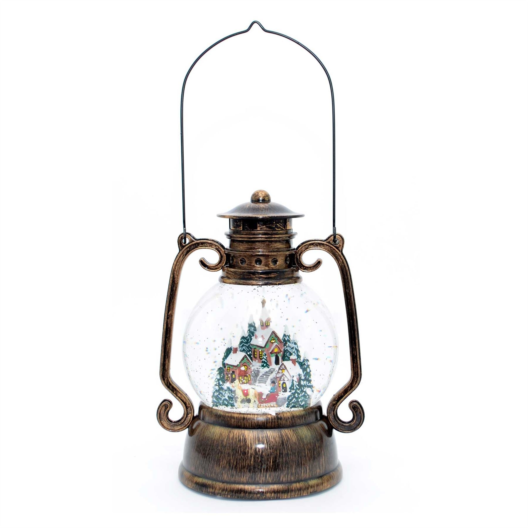 10.75In Town Christmas Led Lantern Musical Xmas Light Nativity Party Decoration