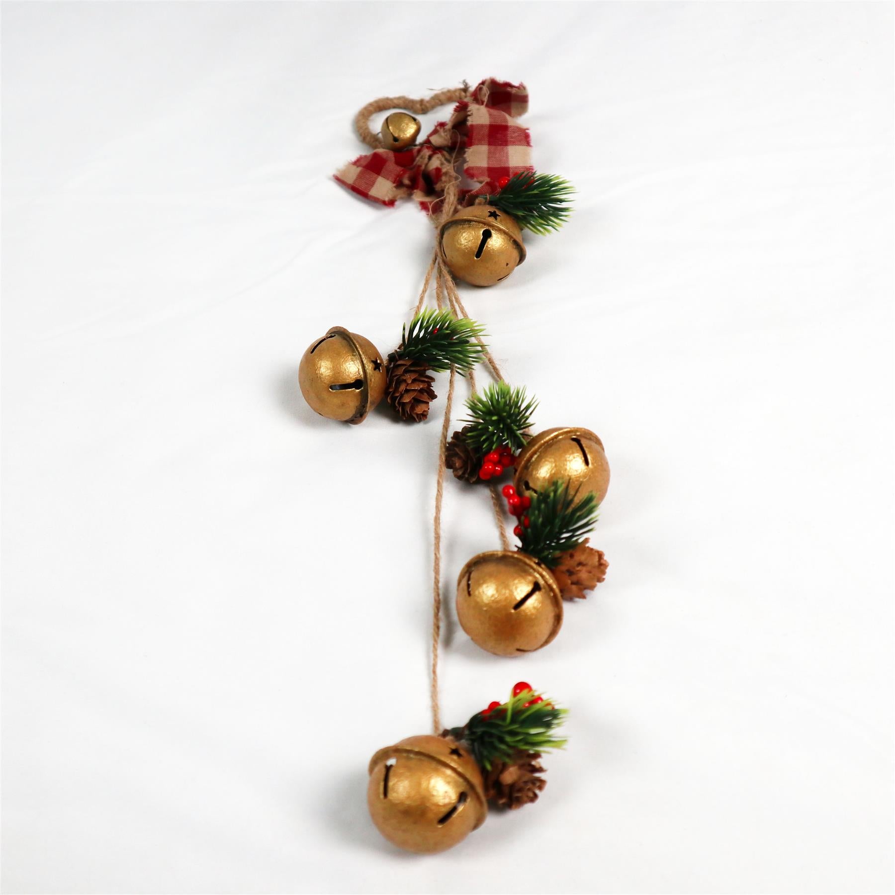 Hanging Decorations With Golden Bells 46 Cm