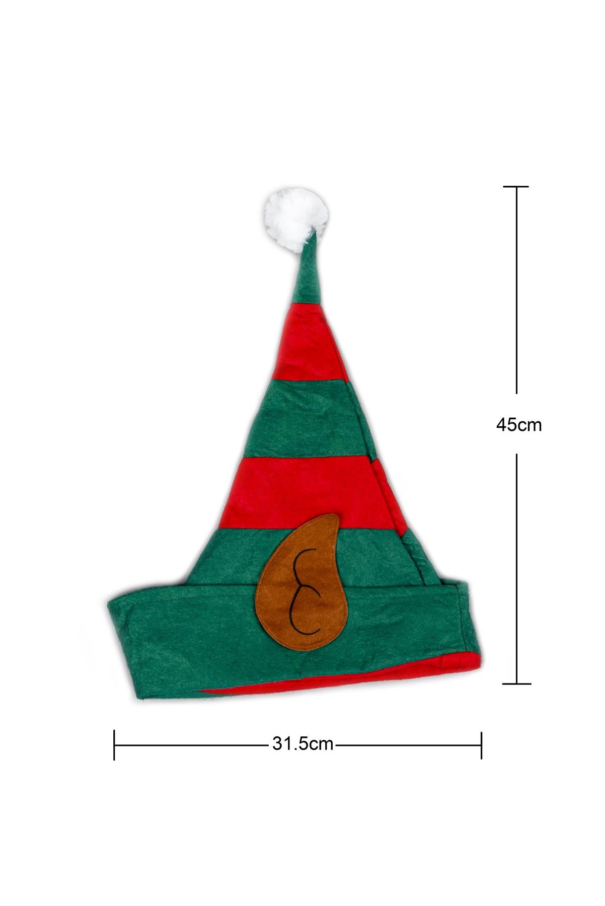 50Pcs Christmas Elf Hat Polyester Xmas Hat Fancy Dress Costume One Size Fun Hat