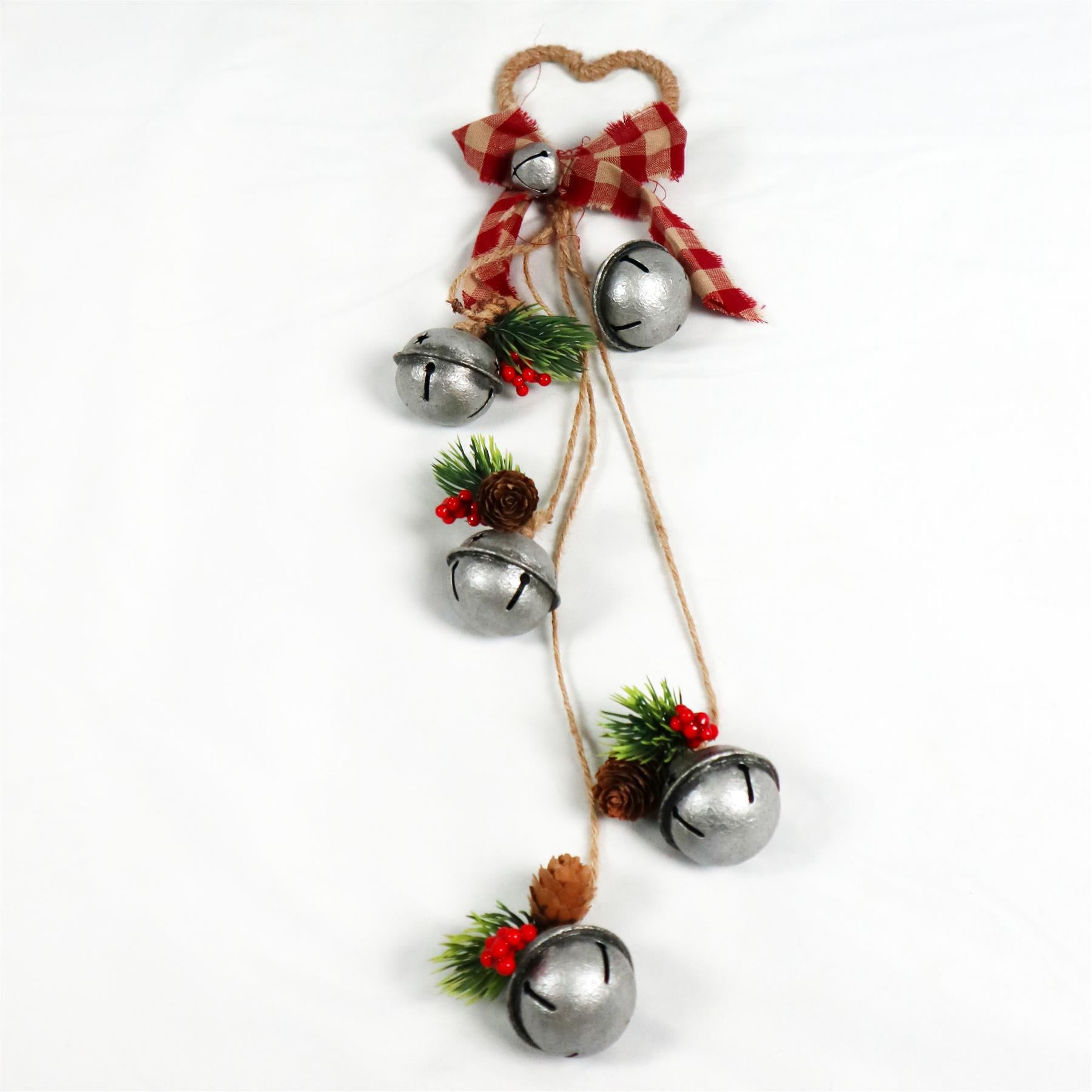 Hanging Decorations With Silver Bells 46 Cm