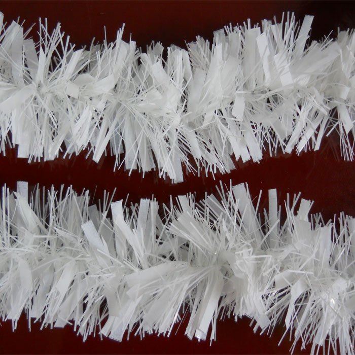 White Tinsel Tree Decoration 1.8M