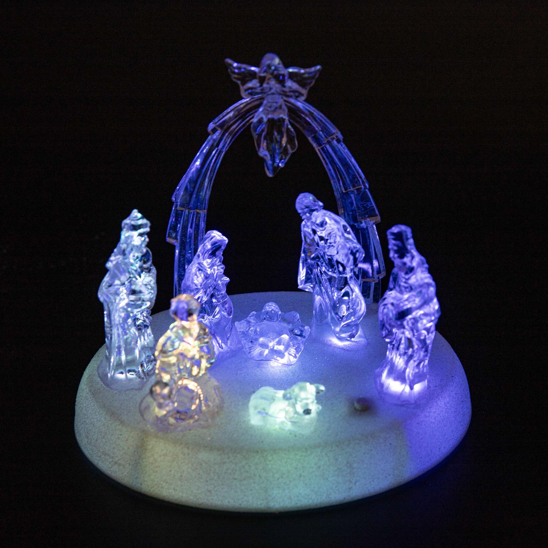 Christmas Nativity Led Light Up Set With Music Xmas Decoration 11532