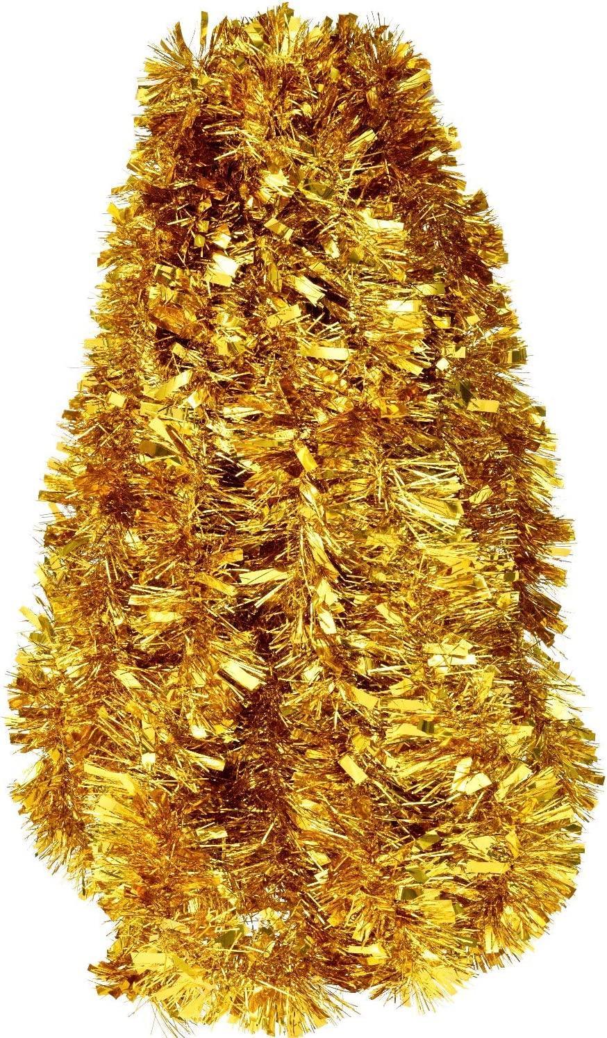 Gold Tinsel Tree Decoration 1.8M