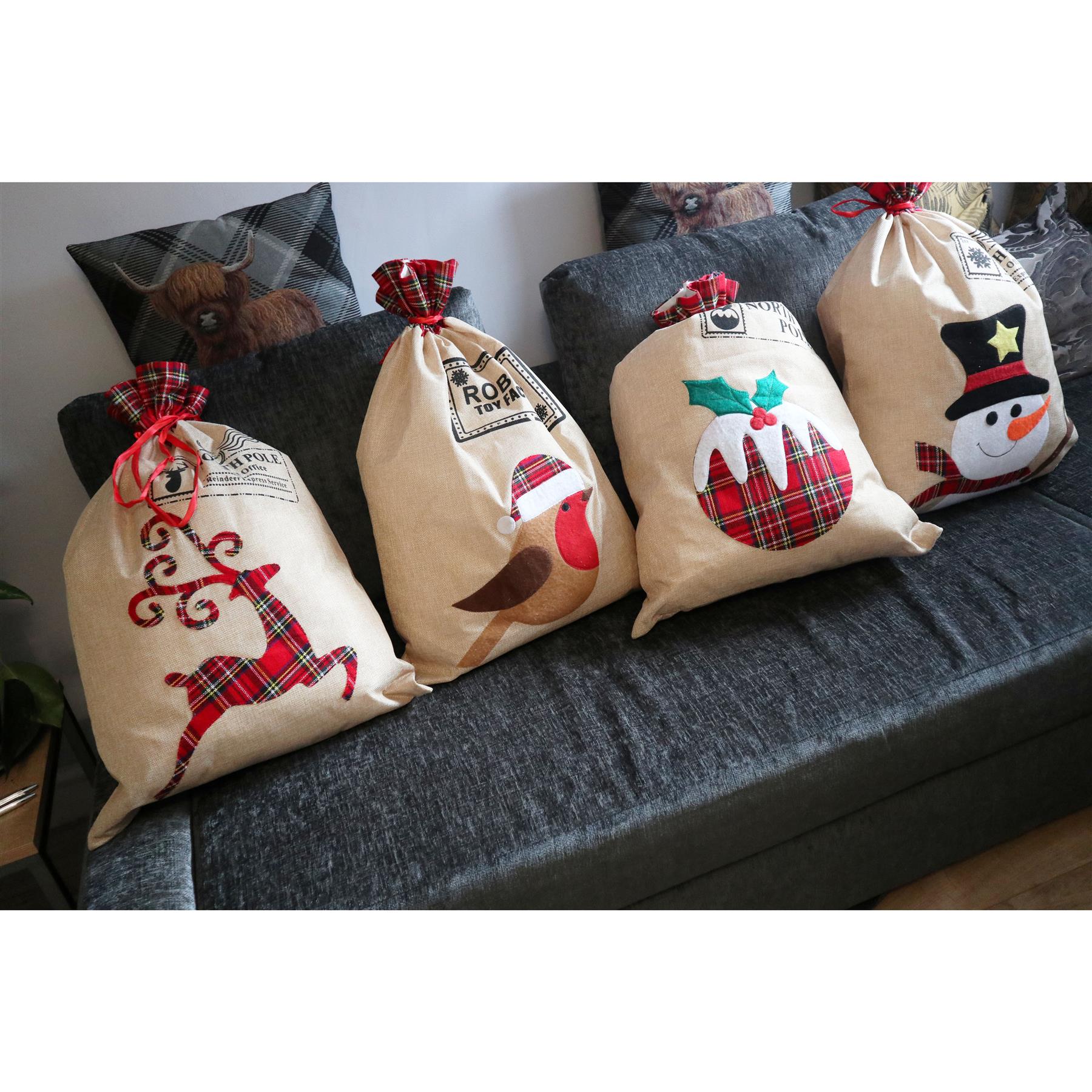 Christmas Santa Sack 50X70 Cm 4 Pcs Set