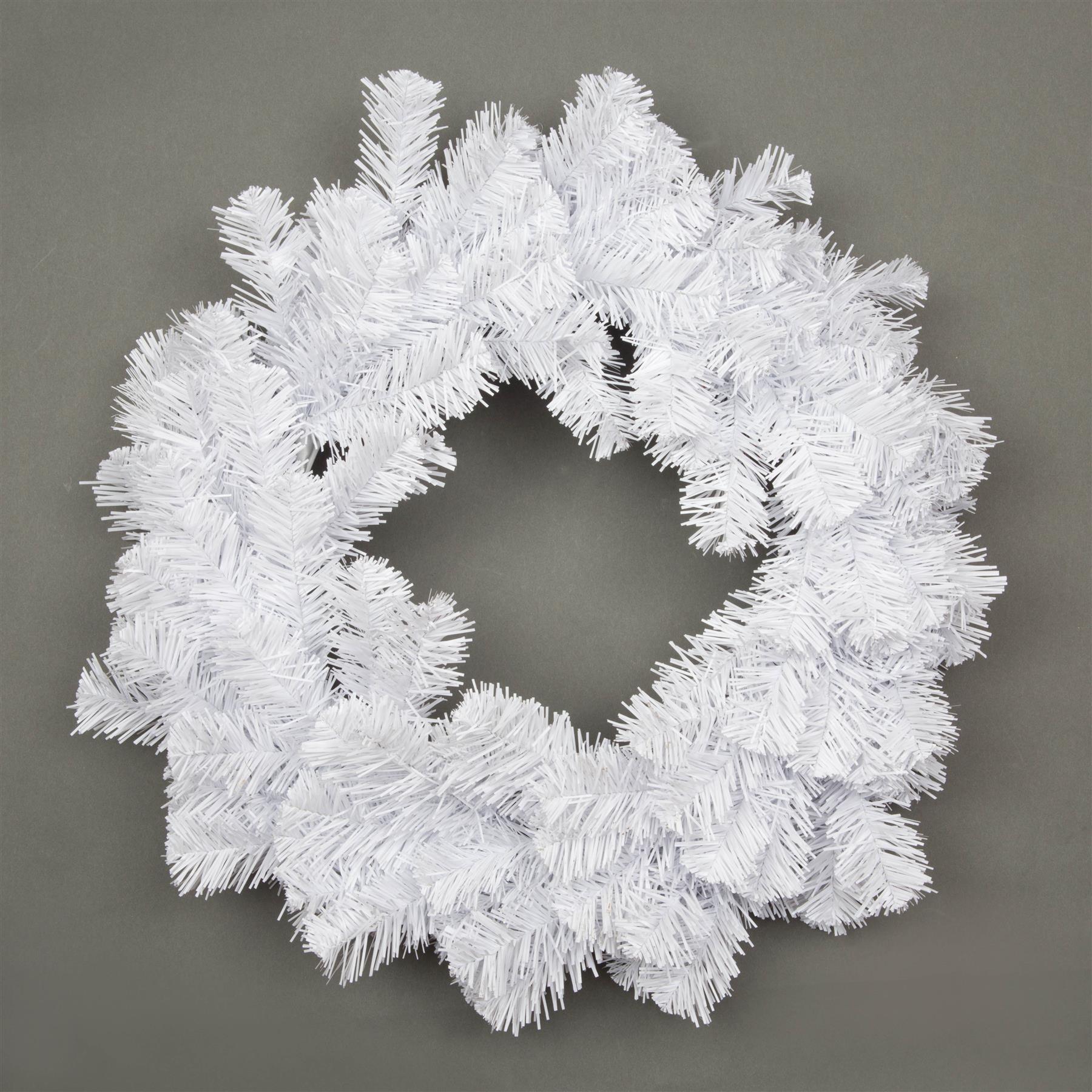 Plain Imperial Pine White Wreath 55Cm