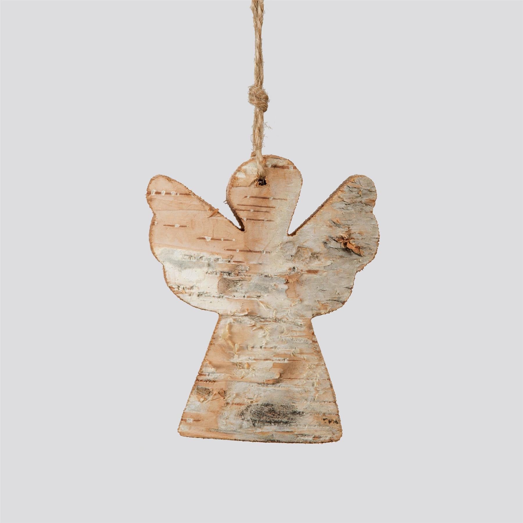 8Cm Real Woodn Ornament For Christmas Tree Hanging Decorations Heand Crafted -Angel