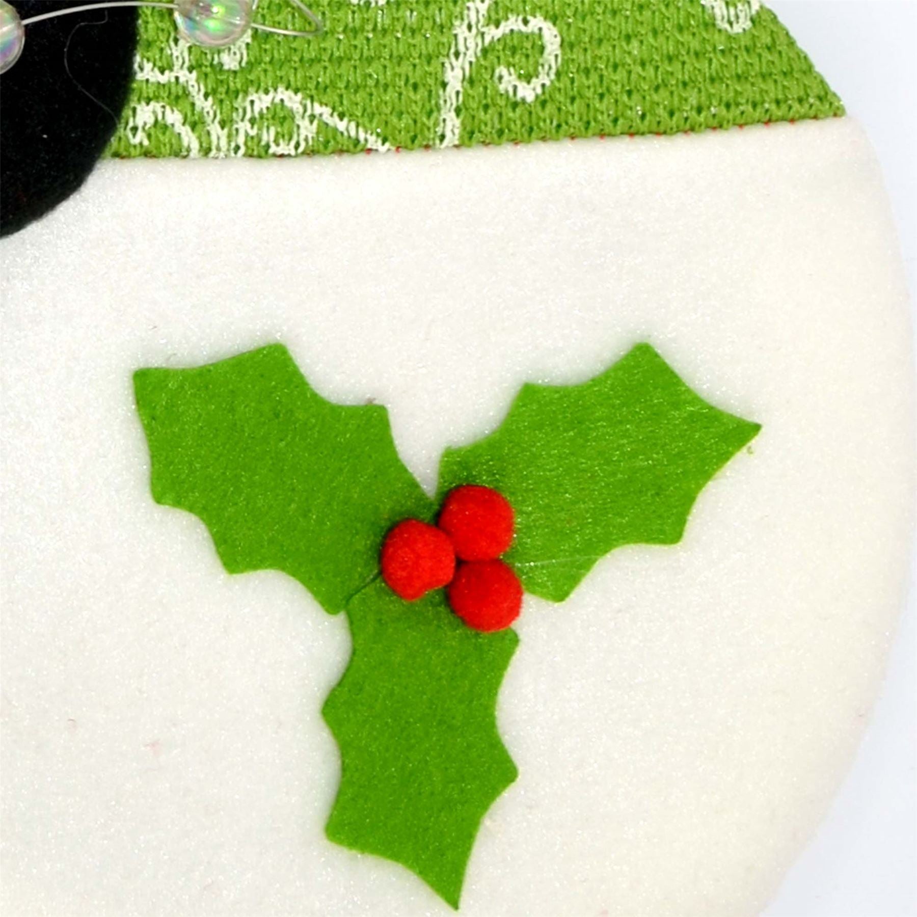 Frono Designer Christmas Stocking Green Xmas Socks Decorations 5310 Christmas