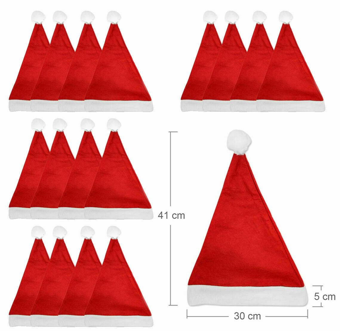 300Pcs Christmas Felt Santa Hat Budget Santa Costume Xmas Fancy Dress Fun Party