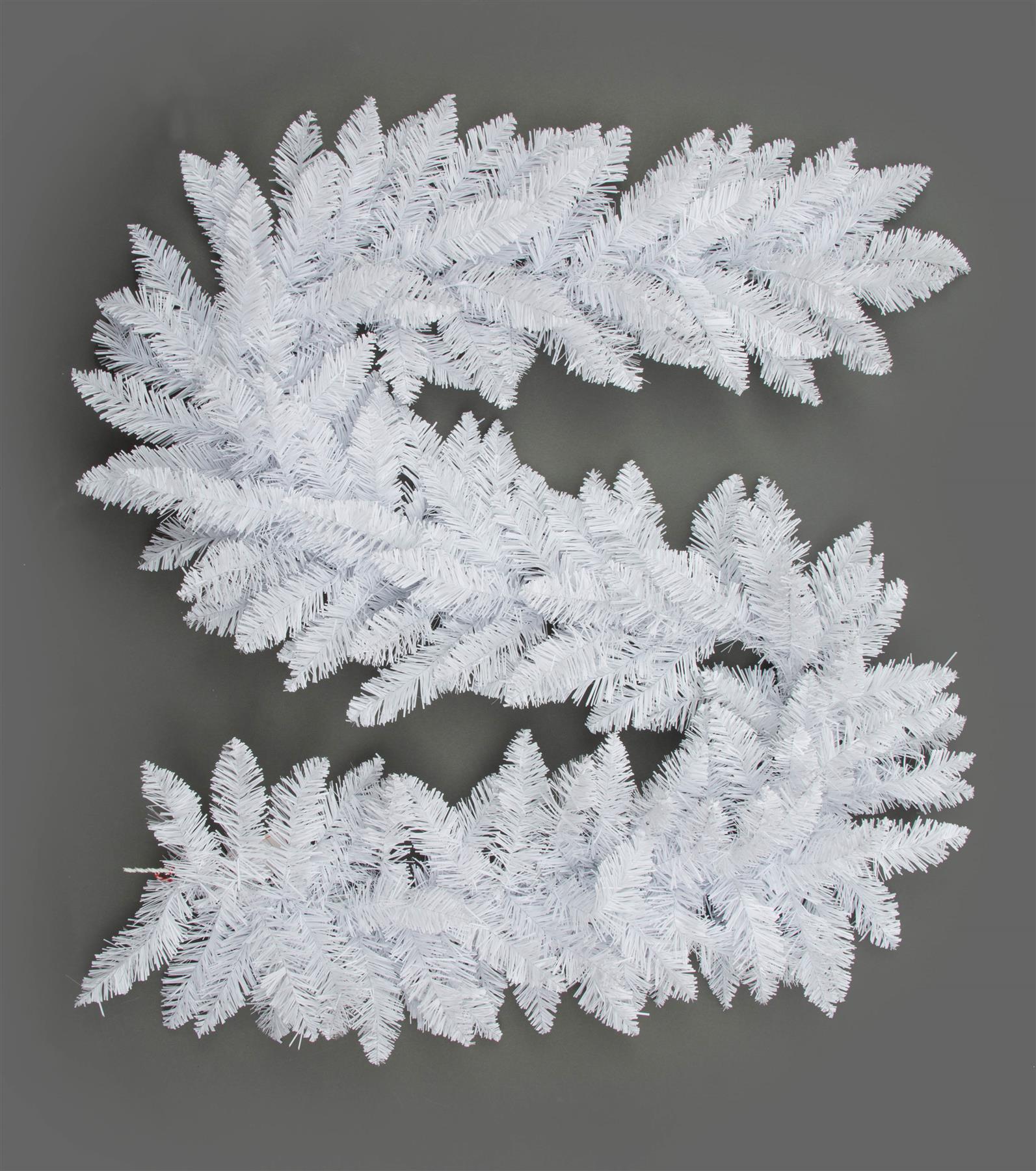 Plain Imperial Pine White Garland 200Cm