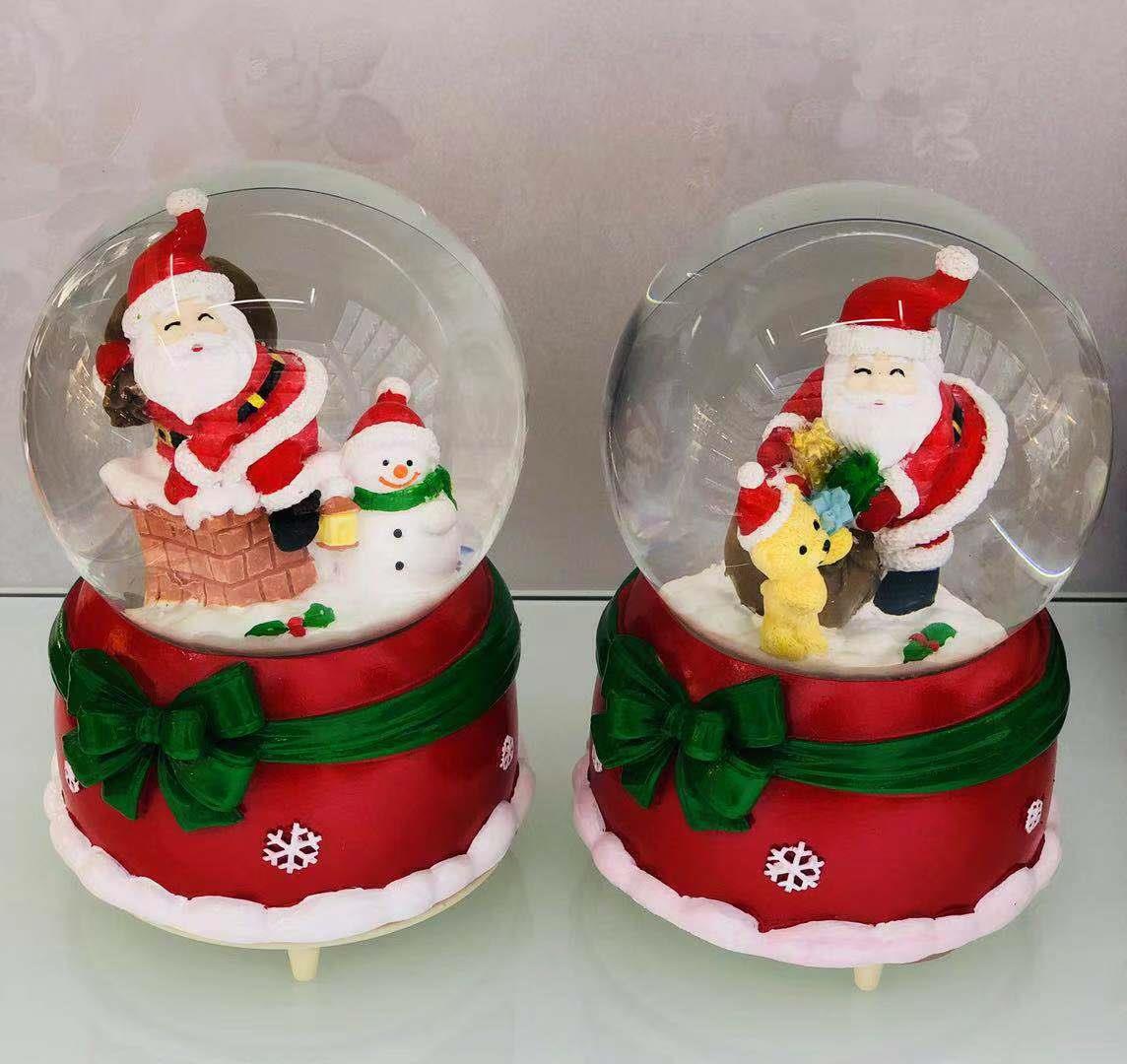 1 X Snow Globes Santa Snowman Christmas Decoration