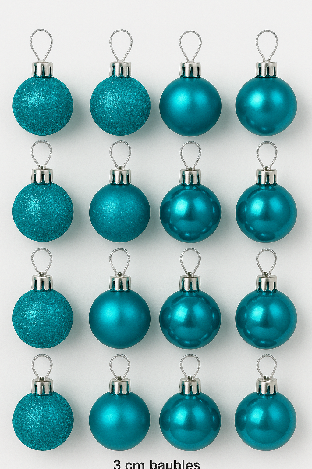 12X Christmas Baubles Tree Ornaments Teal Blue Ball Xmas Hanging Decoration 30mm 12X Christmas Baubles Tree Ornaments Teal Blue Ball Xmas Hanging Decoration 30mm