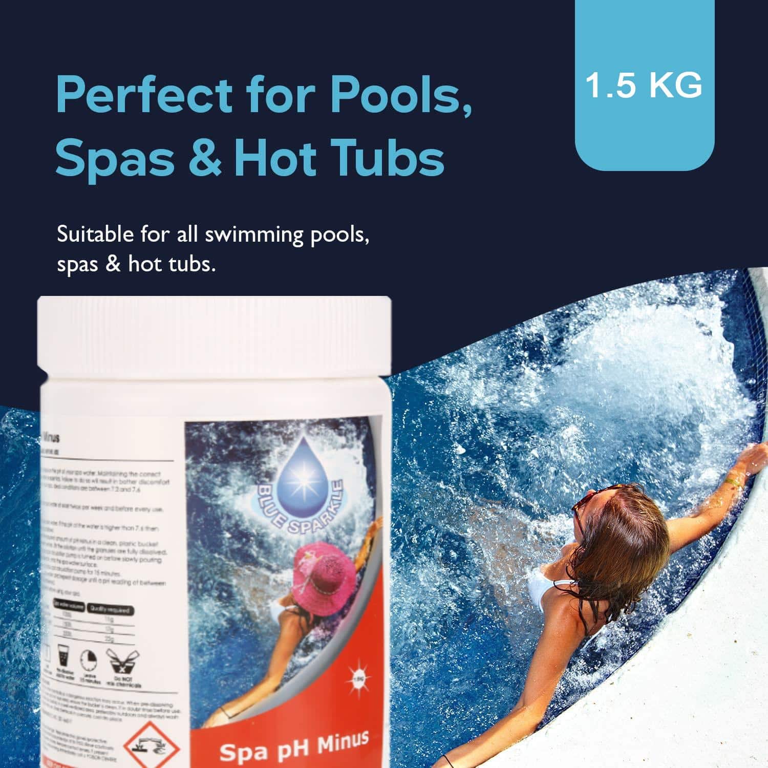 pH Minus 1.5 kg - Decrease pH Level of your hot tub water