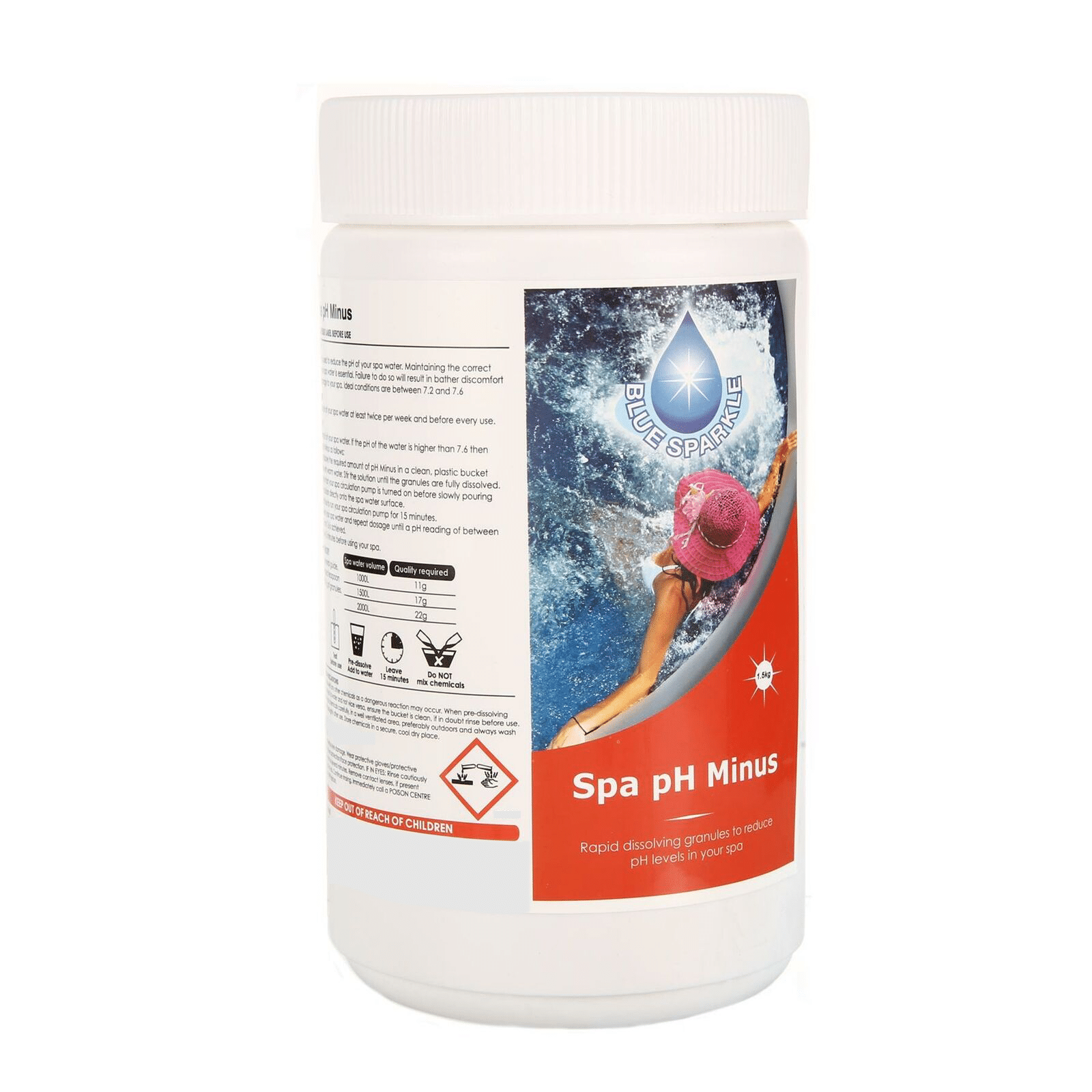 pH Minus 1.5 kg - Decrease pH Level of your hot tub water pH Minus 1.5 kg - Decrease pH Level of your hot tub water