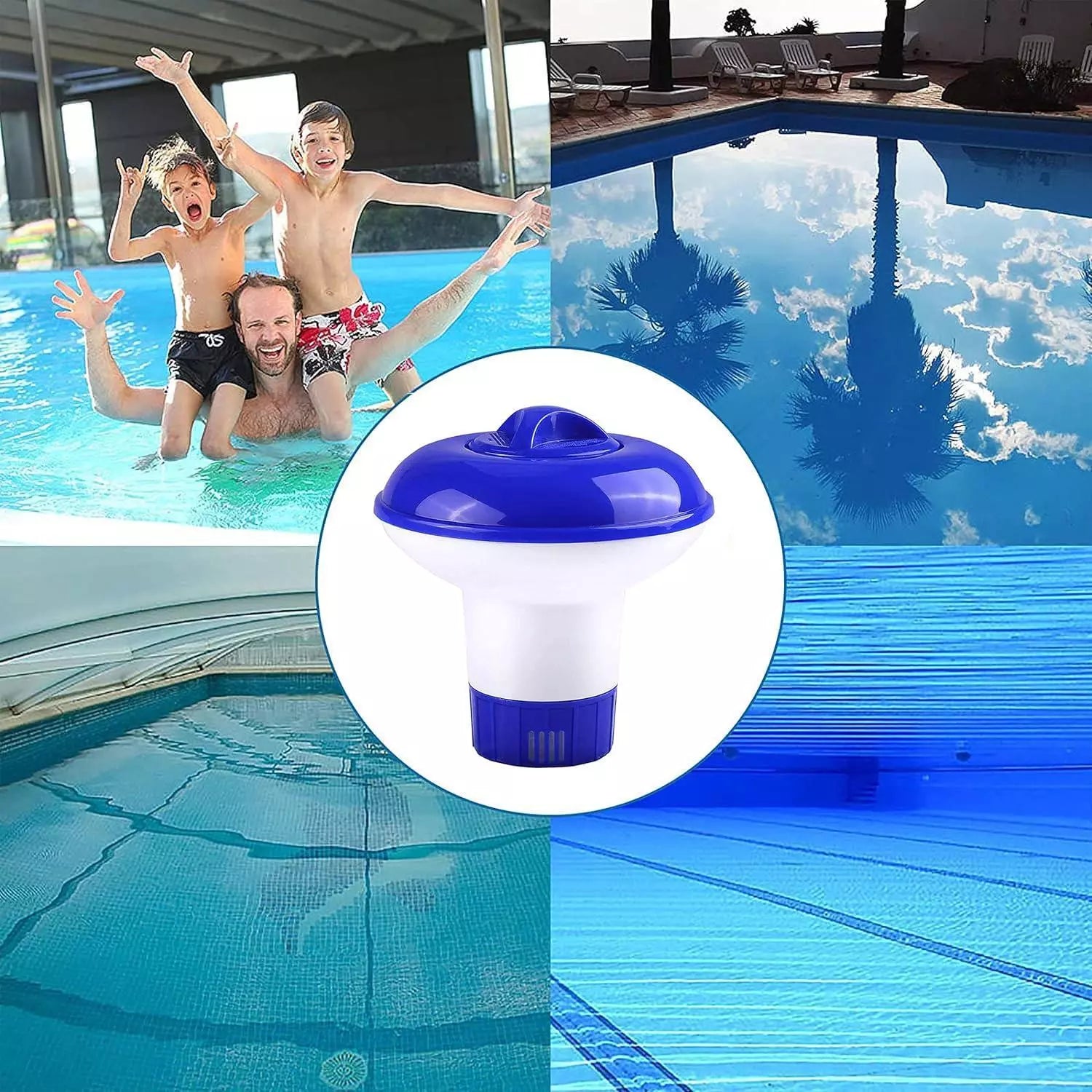 1Kg 90% Chlorine Tablets Slow Release with Floating Dispenser 50 x 20g Kit