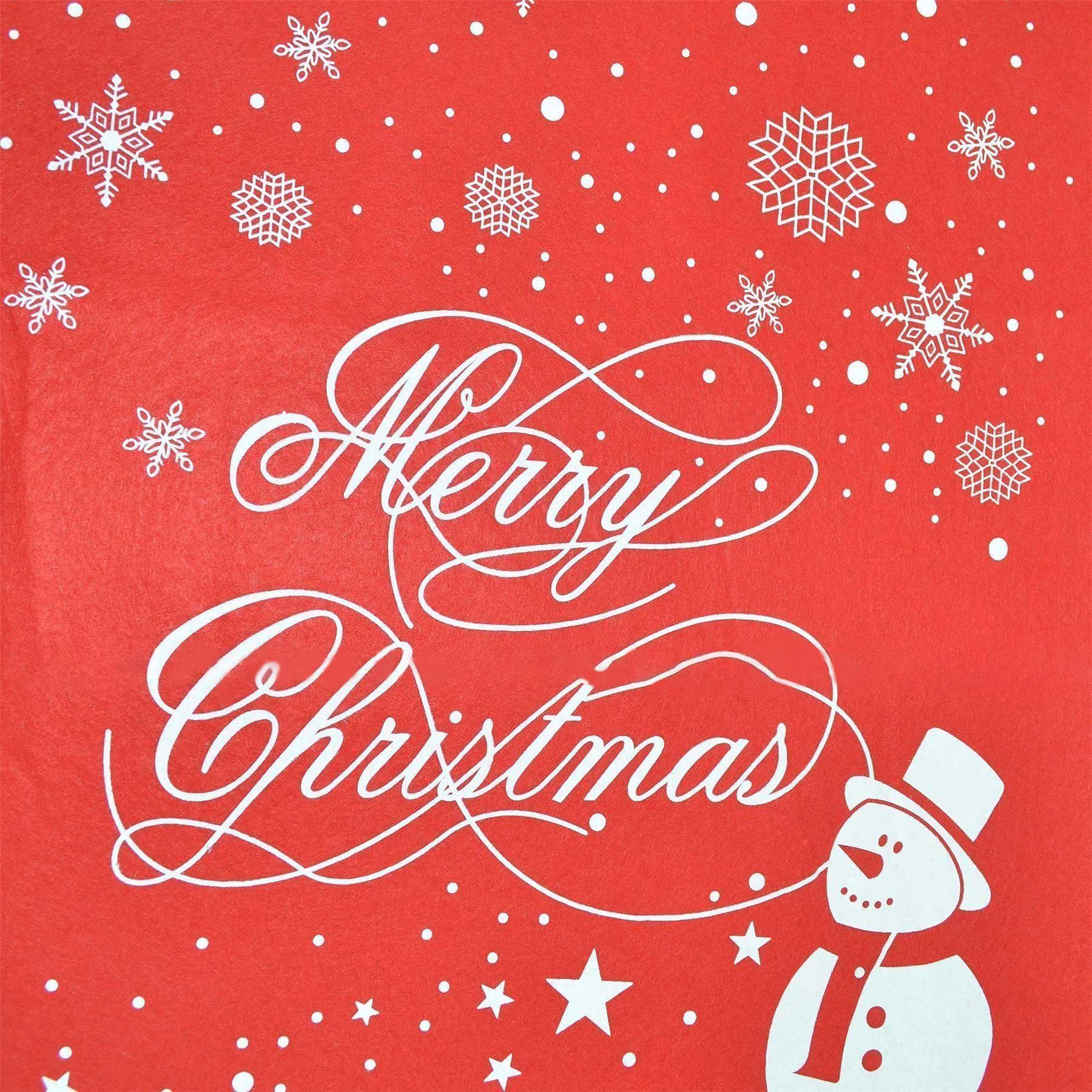 1 Christmas Santa Sack Stocking Sock Gifts Bag Xmas Accessories Snowman Snowflake
