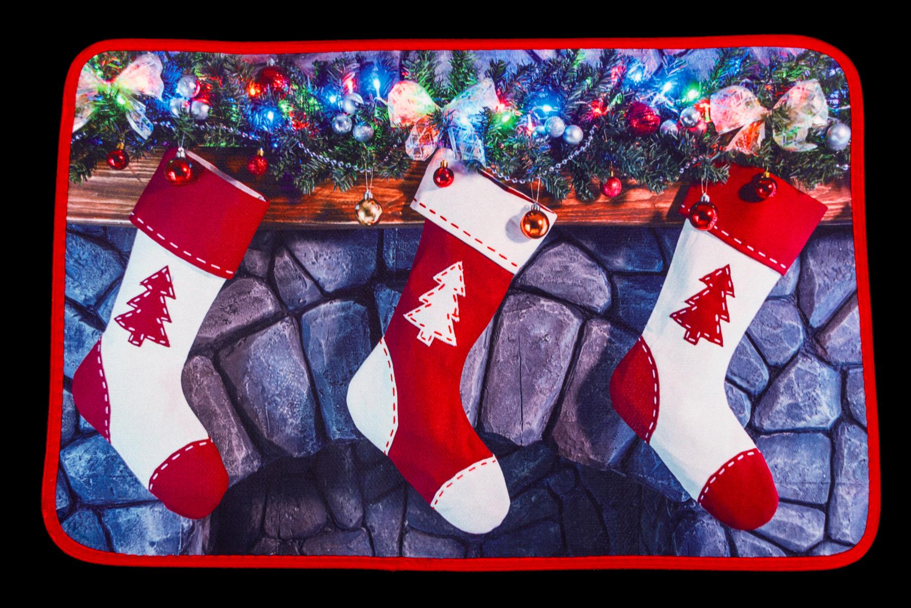 1 Pcs Christmas Door Mats Assorted Santa Xmas Floor Rugs Washable