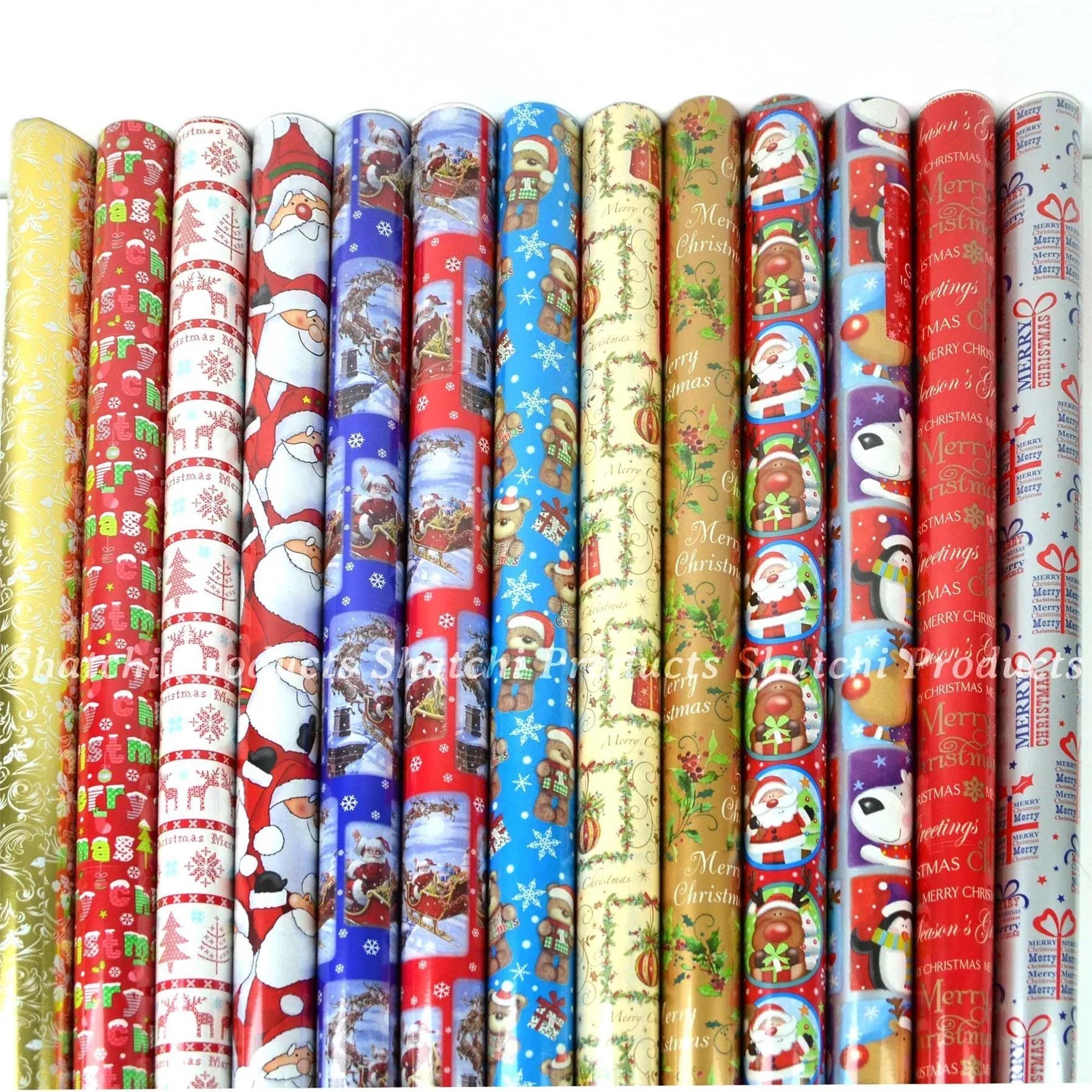 1 X 10M Christmas Gift Wrap Roll Assorted Random Xmas Wrapping Paper Roll