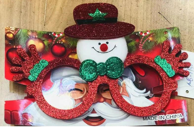 1 X Snowman Christmas Glasses One Size Specs Fancy Xmas Dress Novelty Sunglasses Party Accessories
