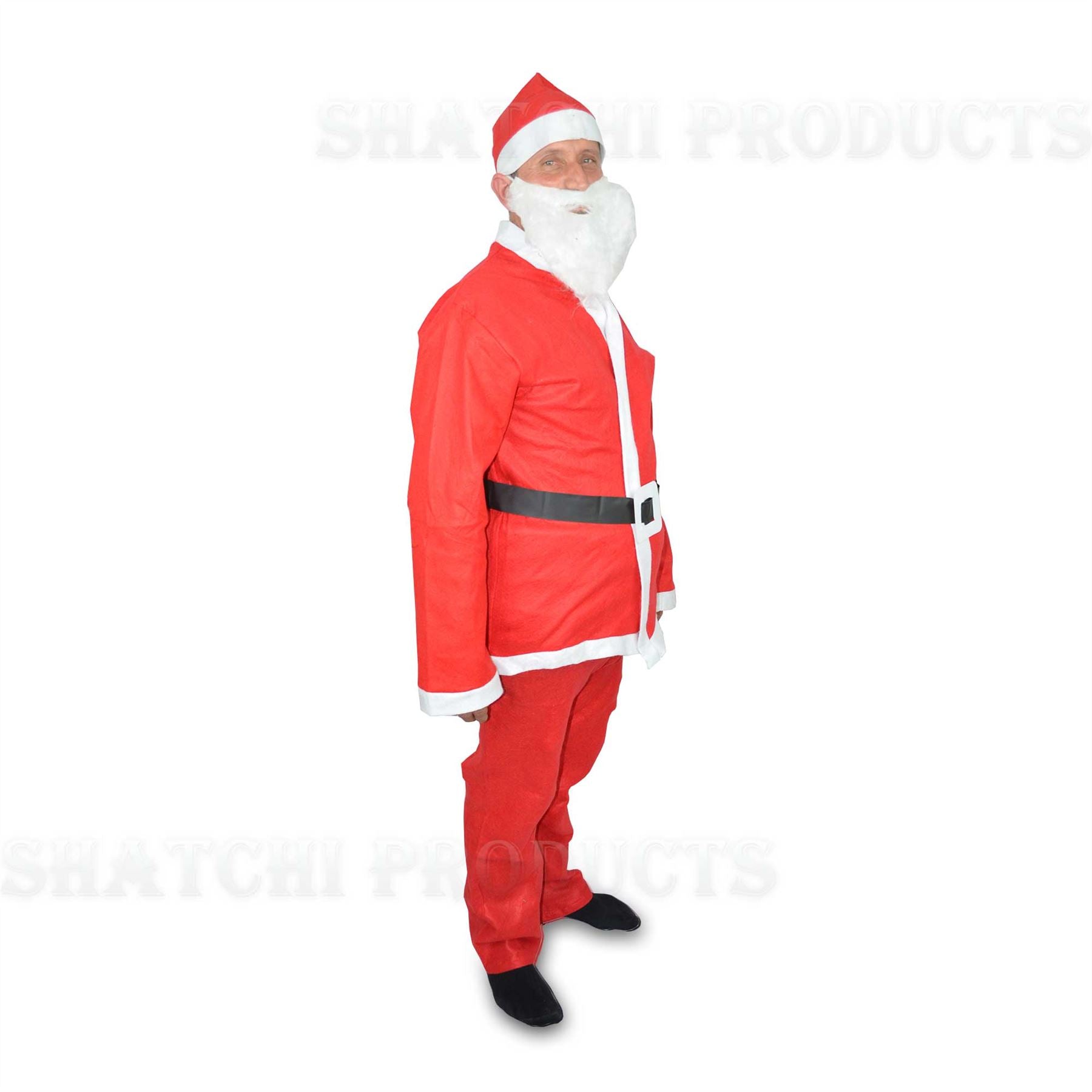 10 x Father Christmas Santa Suit Fancy Dress Budget Costume Family Party Supply