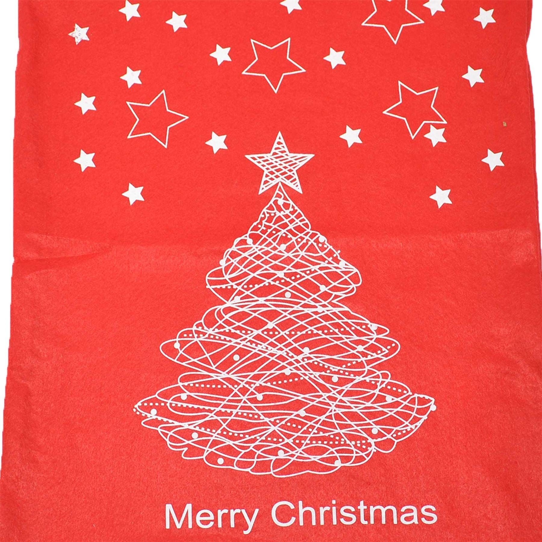 10 Merry Christmas Santa Sack Gift Bag Stocking Sock Party Red Felt Xmas Supply