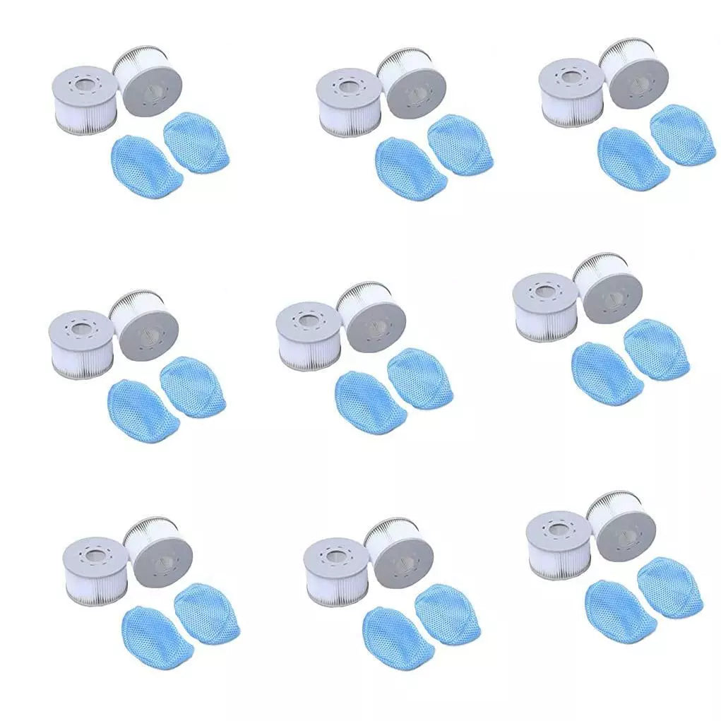 12pcs 90 Pleats Filter Cartridge and 2 Mesh Covers - B0303606