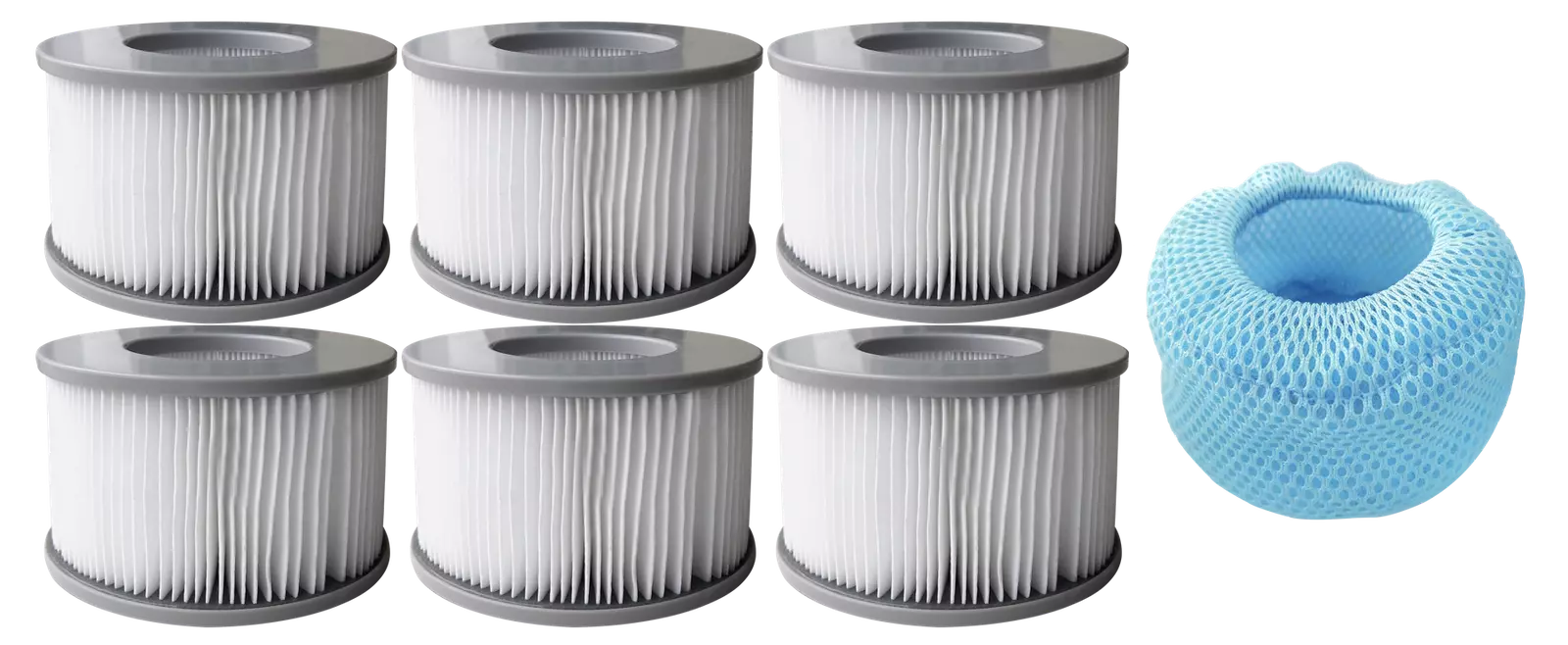 12pcs 90 Pleats Filter Cartridge and 2 Mesh Covers - B0303606