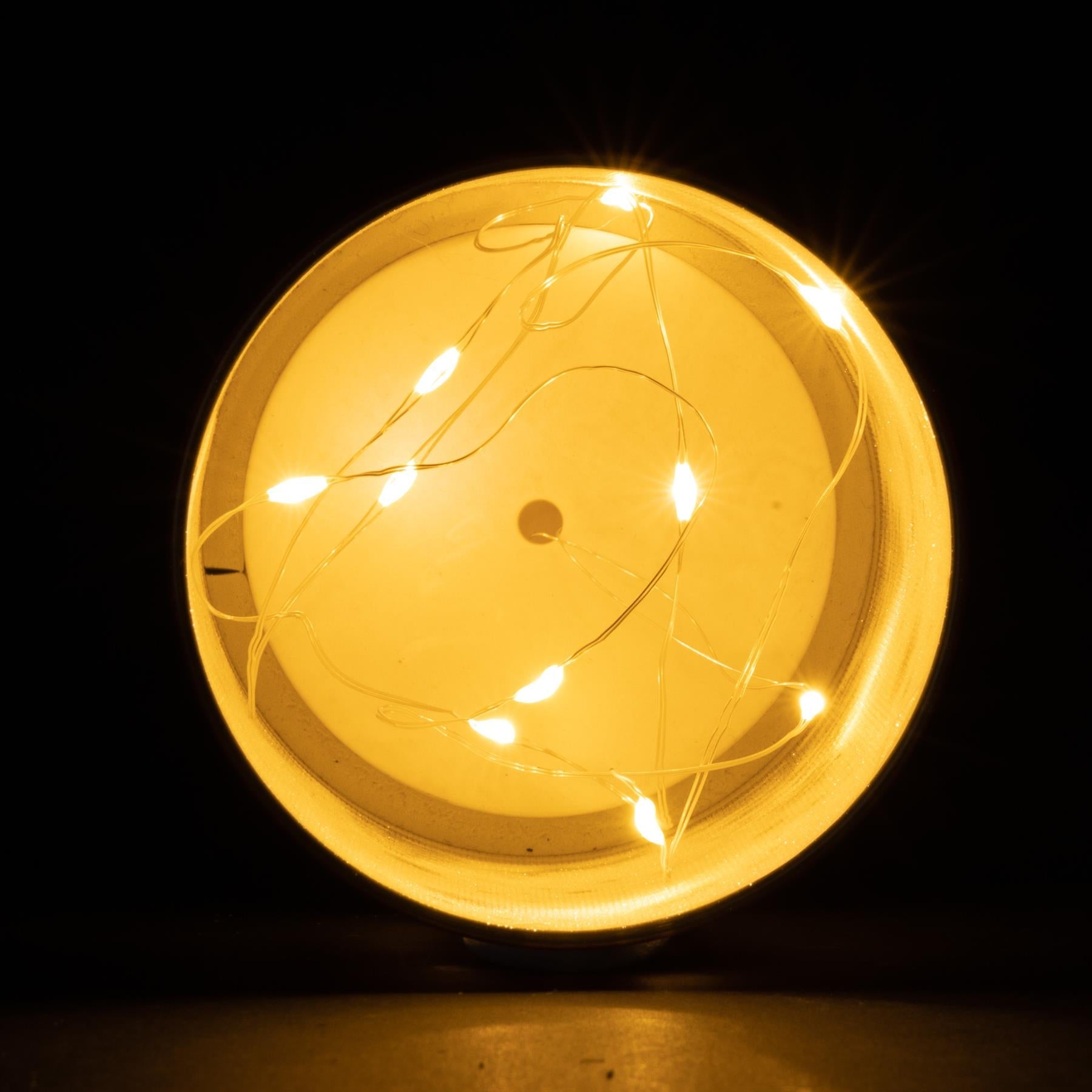 13cm Christmas Table Decoration Xmas Lamp LED Vase Forest Scene Red Cylinder